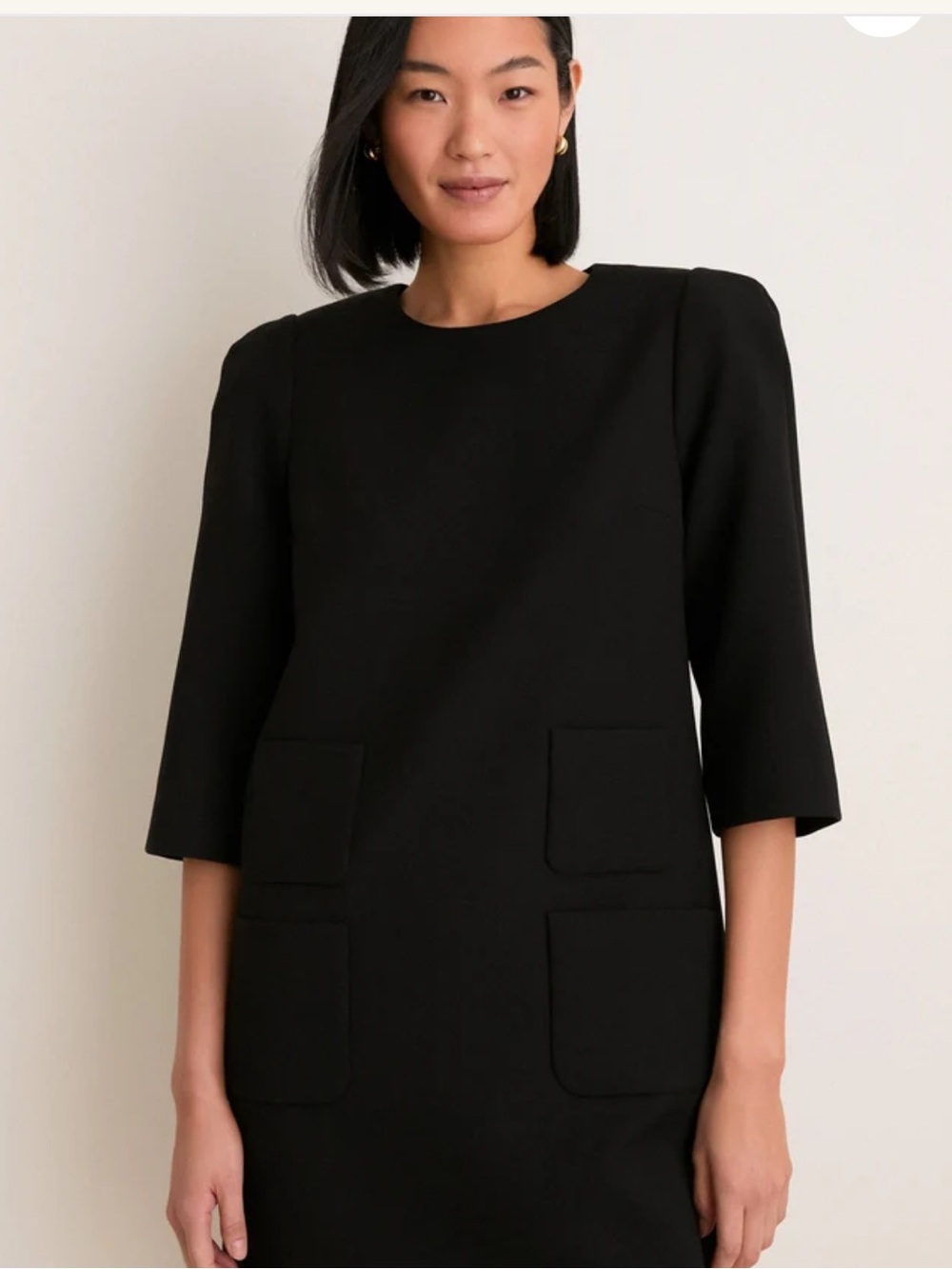 Tuckernuck Black Crepe Delphine Mini Dress Size Large NWT